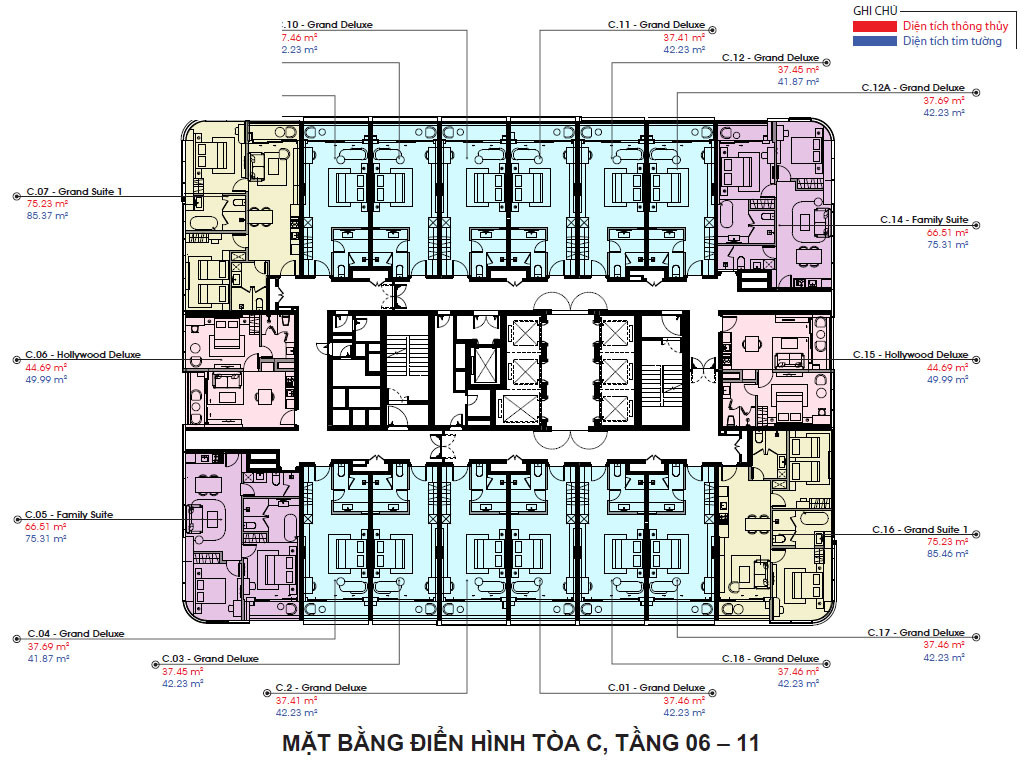 MẶT BẰNG TÒA C CRYSTAL HOLYDAYS HABOUR VÂN ĐỒN