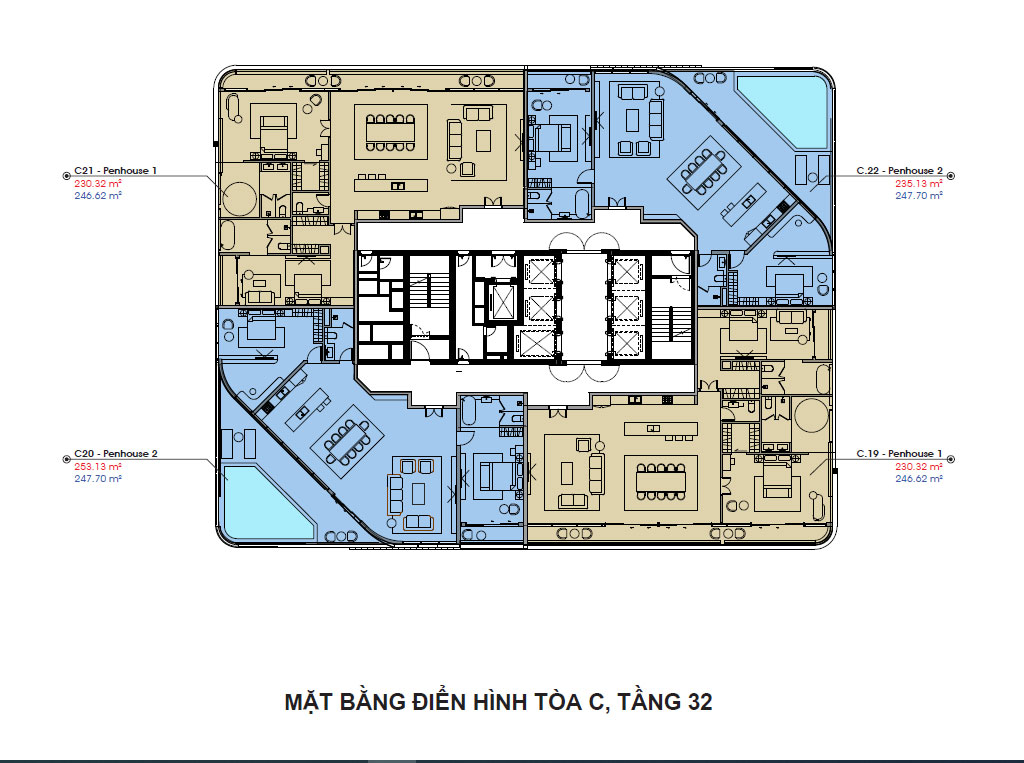 MẶT BẰNG TÒA C CRYSTAL HOLYDAYS HABOUR VÂN ĐỒN