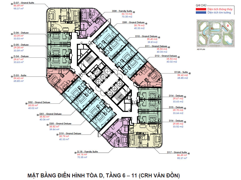 MẶT BẰNG TÒA D CRYSTAL HOLYDAYS HABOUR VÂN ĐỒN 